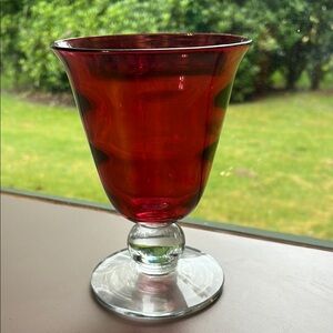 Elegant Red Glass Vase